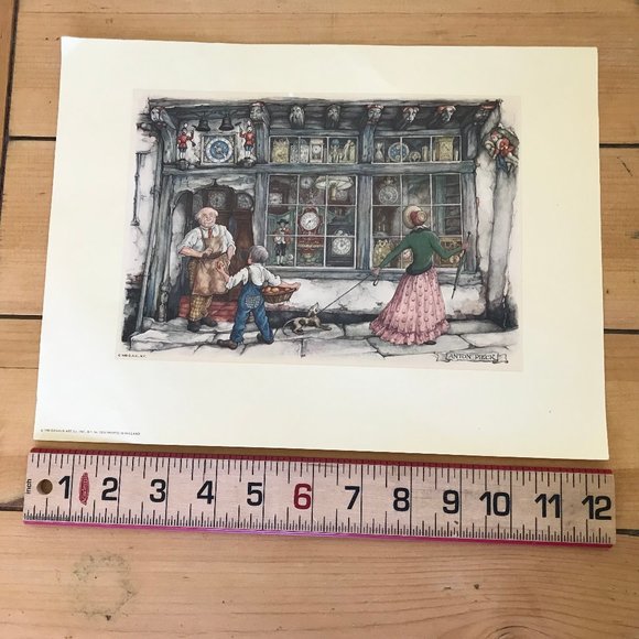 Anton Pieck THE WATCHMAKER Art Print 5379 Amsterdam Dutch Europe Cityscape - Picture 2 of 4
